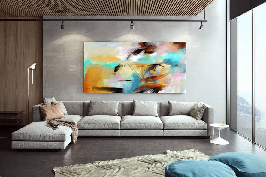 Pink Handmade Contemporary Your Abstract Canvas Wall Art CI56R